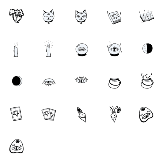 [LINE絵文字]The witch catの画像一覧