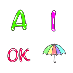 [LINE絵文字] a-z ＆ numbers emojisの画像