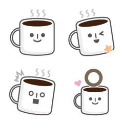 [LINE絵文字] シンプルなコーヒーカップの絵文字の画像