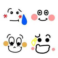 気持ち伝える◎顔絵文字10の絵文字メイン画像