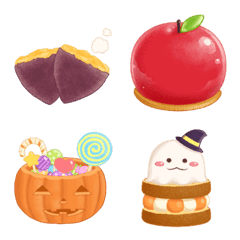 [LINE絵文字] 秋の食べ物色々の画像