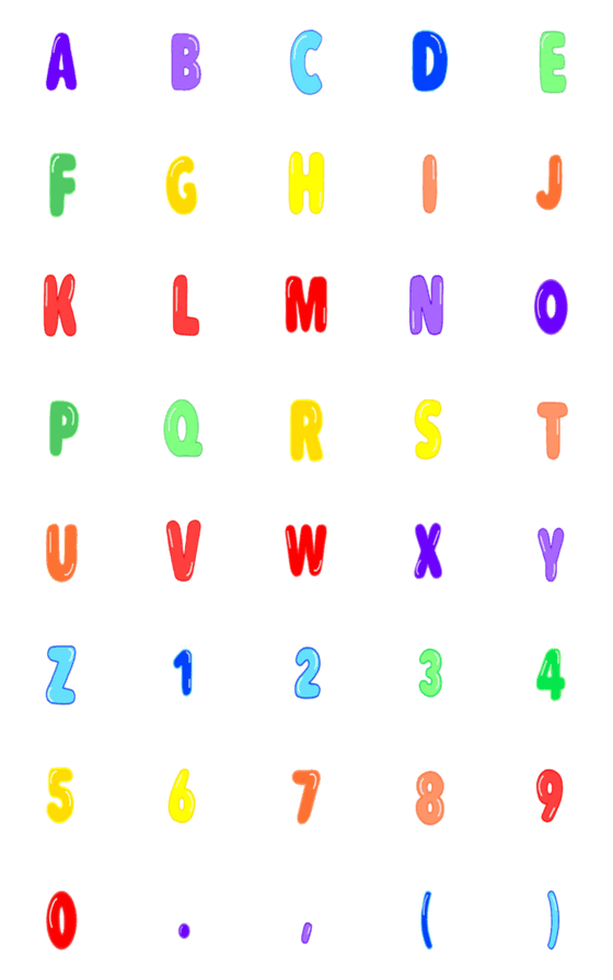 [LINE絵文字]emoji alphabet ABCの画像一覧