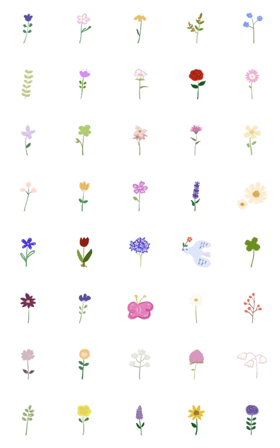 [LINE絵文字]Flower flowersの画像一覧