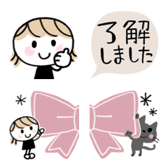 [LINE絵文字] 大人シンプル♡敬語カフェカラーの画像