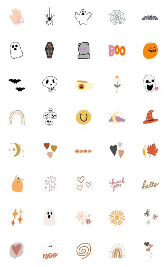 [LINE絵文字]Fall in Halloweenの画像一覧
