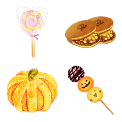 [LINE絵文字] 秋に食べたいお菓子の絵文字の画像