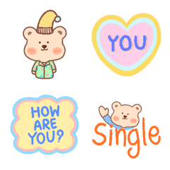 Emoji cute (positive thinking bear)の絵文字メイン画像