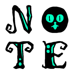 [LINE絵文字] Witch and Cat Font Lettersの画像