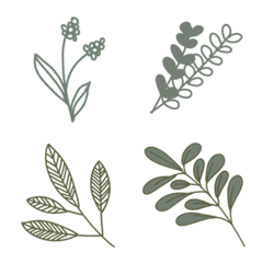 [LINE絵文字] French botanical line drawingの画像