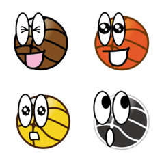 [LINE絵文字] バスケットボールの顔 バスケ好きが使うの画像