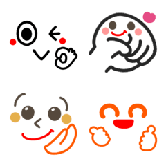 [LINE絵文字] 気持ち伝わるカラフル顔絵文字8の画像
