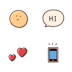 [LINE絵文字] ポップ＆シンプル♪ミニ絵文字の画像