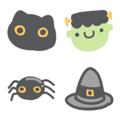 [LINE絵文字] Happy Halloween cute emojiの画像