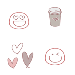 [LINE絵文字] 大人のココア色えもじの画像
