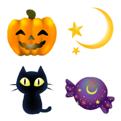 [LINE絵文字] 【ハロウィン絵文字】奇妙でかわいい夜★の画像