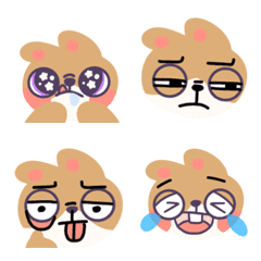 [LINE絵文字] Orange Liao big Rabbit emojiの画像
