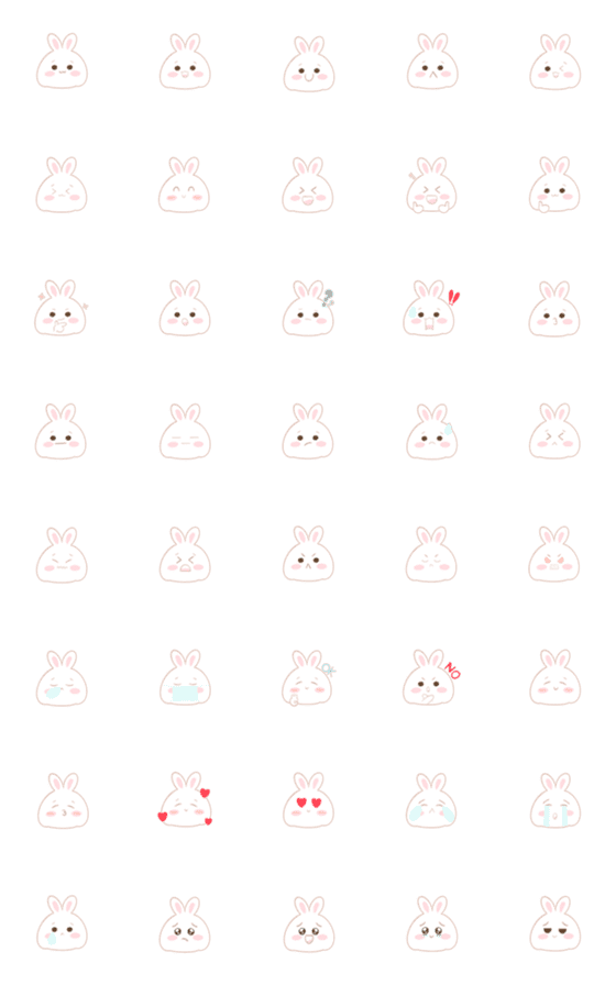 [LINE絵文字]Bunny Daily cuteの画像一覧