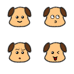 [LINE絵文字] シンプル！かわいいワンちゃん【犬】の画像