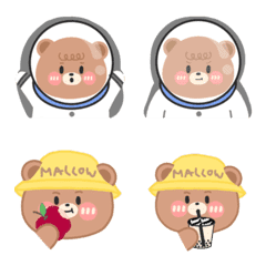 [LINE絵文字] Mallow bear : cute cute 2の画像