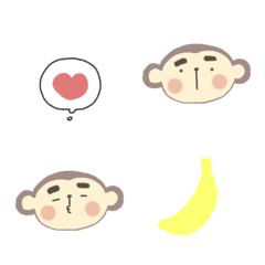 [LINE絵文字] 眉の太いお猿さんの絵文字［修正版】の画像