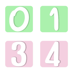 [LINE絵文字] Emoji number color sweetの画像