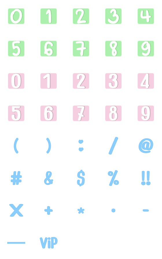 [LINE絵文字]Emoji number color sweetの画像一覧