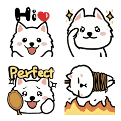 [LINE絵文字] Emojis of Japanese Spitz Michael2の画像