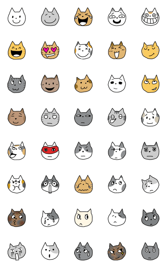 [LINE絵文字]ねこねこ百面相の画像一覧