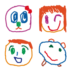 [LINE絵文字] 動く！ こども画伯 #14の画像