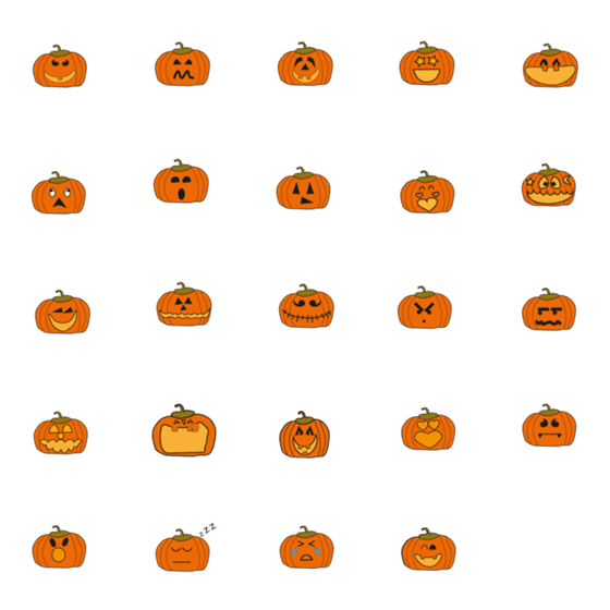 [LINE絵文字]halloween pumpkin24の画像一覧