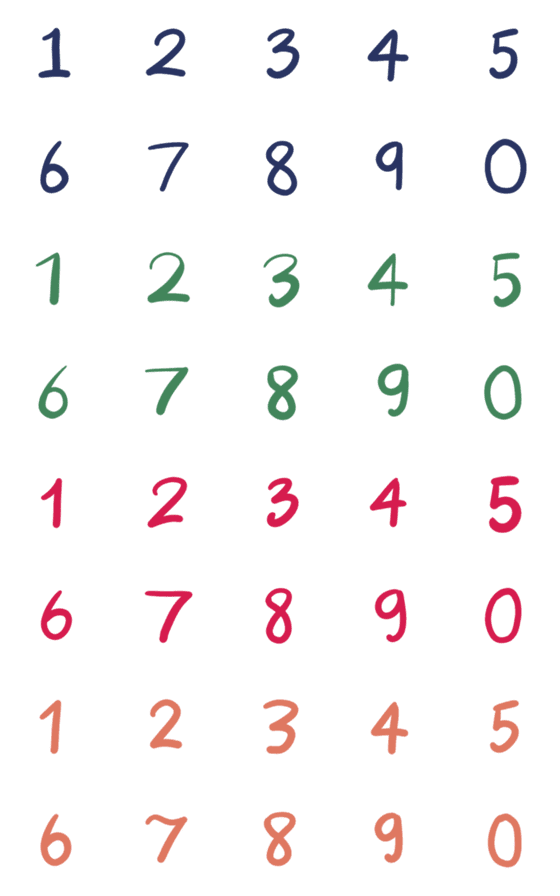 [LINE絵文字]fancy Numberの画像一覧
