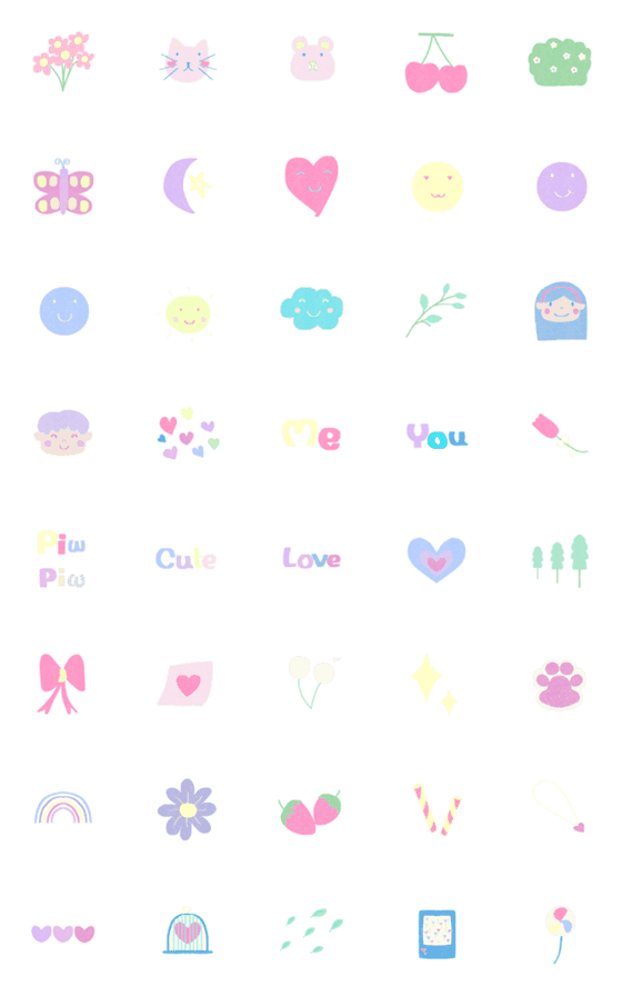 [LINE絵文字]lovely mood emojiの画像一覧