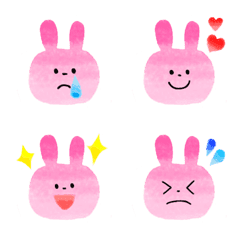 [LINE絵文字] やさしいウサギさん。の画像