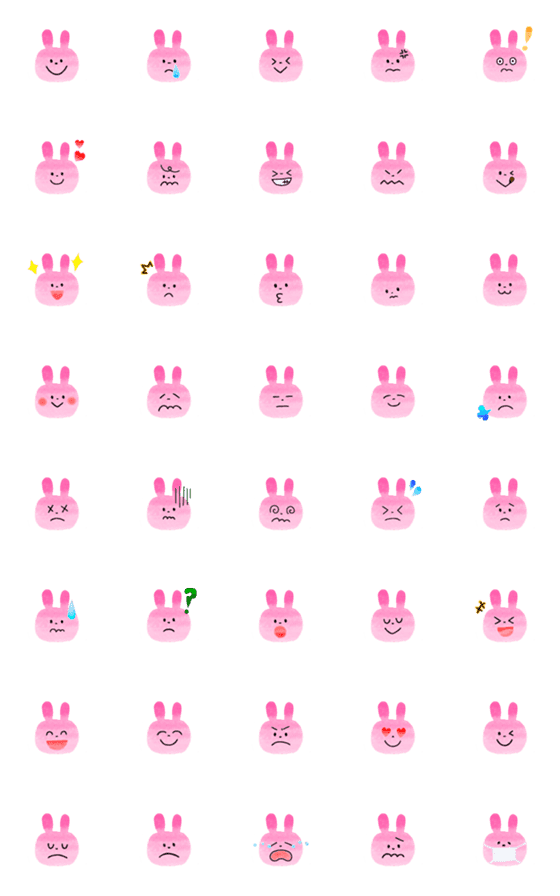 [LINE絵文字]やさしいウサギさん。の画像一覧