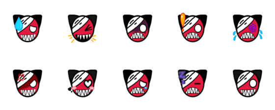 [LINE絵文字]Maddy the Zombie Cat emoji versionの画像一覧