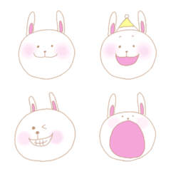 [LINE絵文字] ふわうさぎの画像