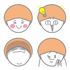 [LINE絵文字] シンプル☆かおえもじの画像