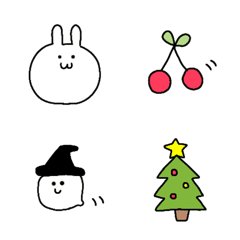 しんぷるウサギの絵文字の絵文字メイン画像