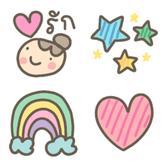 [LINE絵文字] PoMoTo Cute Emoji Girlの画像