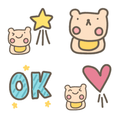 PoMoTo Cute Bear Emojiの絵文字メイン画像
