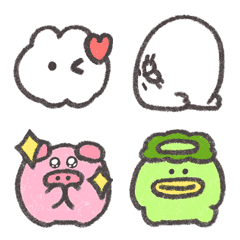 うごく！もくもくちゃん絵文字の絵文字メイン画像