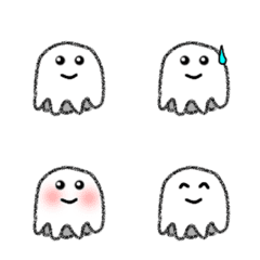 [LINE絵文字] ハロウィン★かわいいオバケの おばちーの画像