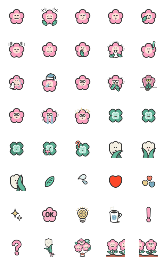 [LINE絵文字]花たちの絵文字の画像一覧