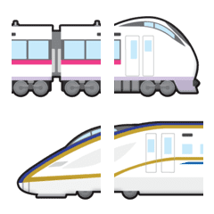 [LINE絵文字] つなげて 遊べる 電車 絵文字 18の画像