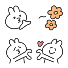 [LINE絵文字] ならべてカワイイ○うさぎのえもじ2の画像