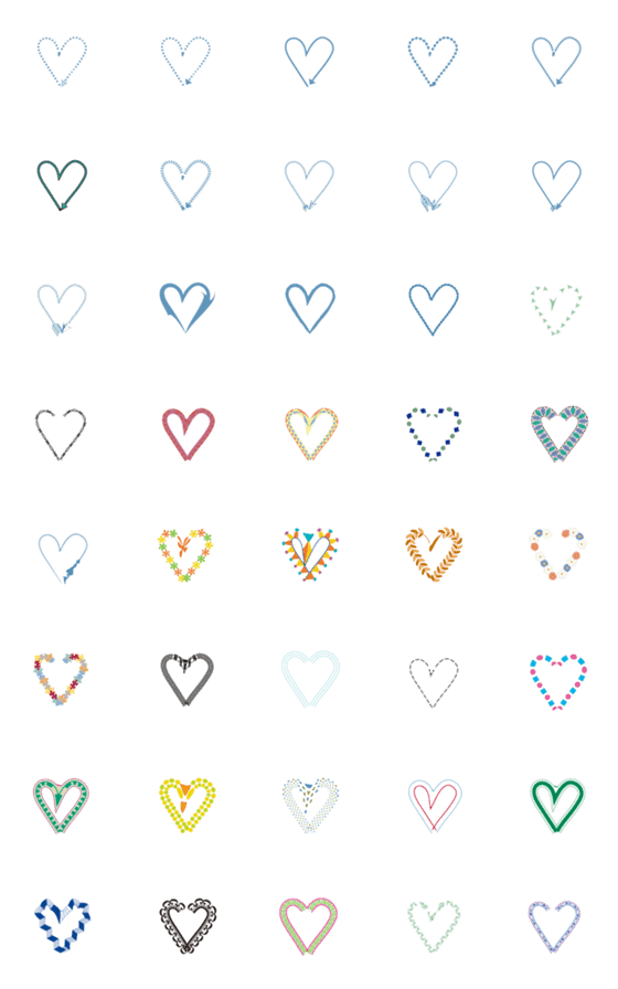 [LINE絵文字]Heart icon series 2の画像一覧
