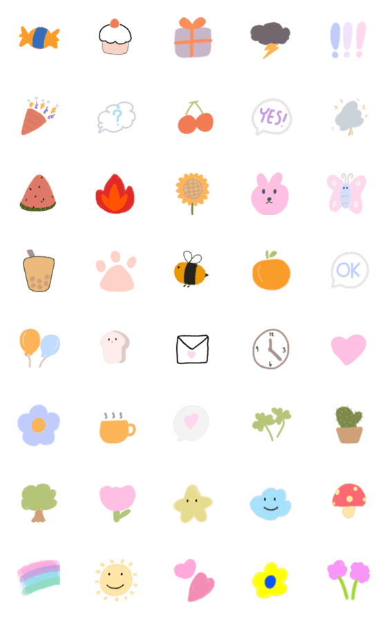 [LINE絵文字]Cutecuteの画像一覧