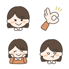 [LINE絵文字] ゆるっとかわいい○おんなのこえもじの画像