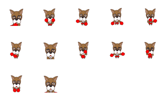 [LINE絵文字]ボクサーが大好きなボクサー犬のビル絵文字の画像一覧