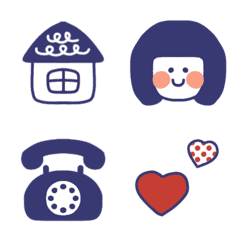 おかっぱ日和♡絵文字の絵文字メイン画像